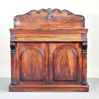 Lot 564 - A 19th century mahogany chiffonier, with a...