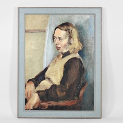 Lot 381 - Olga Awty, 20th century, portrait of a Swedish...