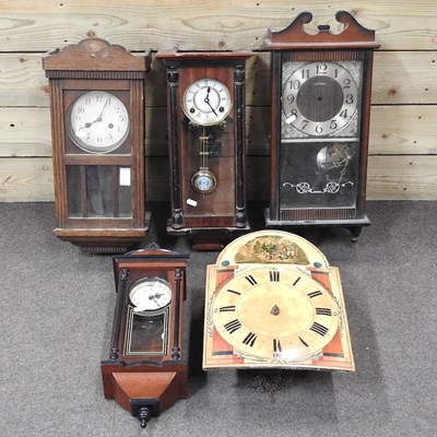 Lot 161 - A collection of four various wall clocks