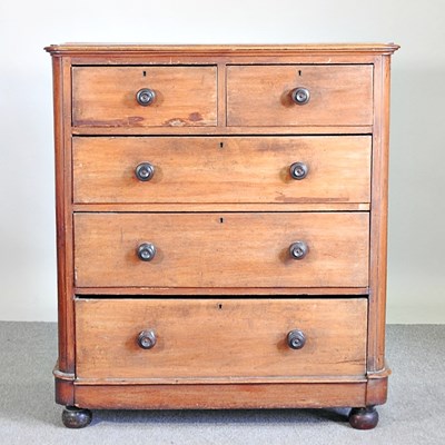 Lot 575 - A Victorian mahogany chest of drawers