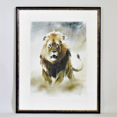 Lot 148 - Wolfgang Weber, b1936, Charging Lion, signed...