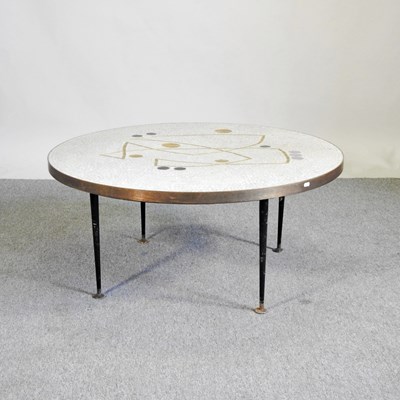 Lot 507 - A 1960's style mosaic coffee table, of...