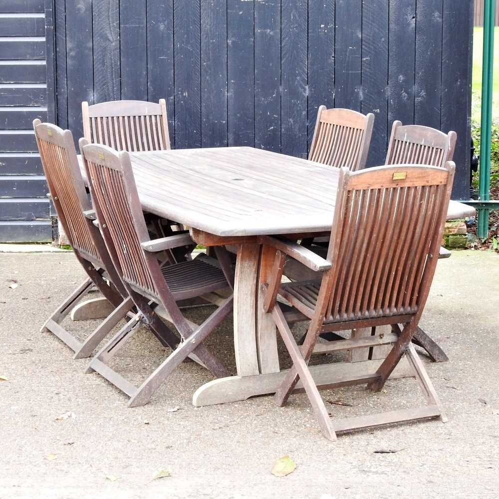 Lot 250 - A Botany Bay teak garden table, together