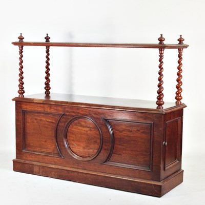 Lot 224 - A Victorian mahogany buffet/table leaf holder,...