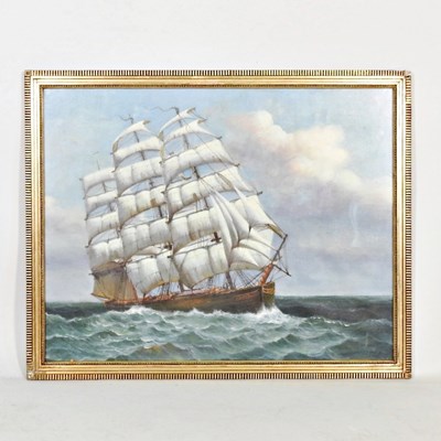 Lot 308 - English school, 20th century, a three masted...