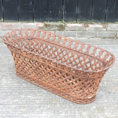 Lot 310 - A Victorian cast iron garden planter