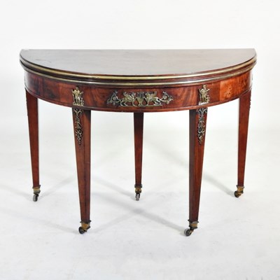 Lot 593 - A good 19th century continental mahogany demi...