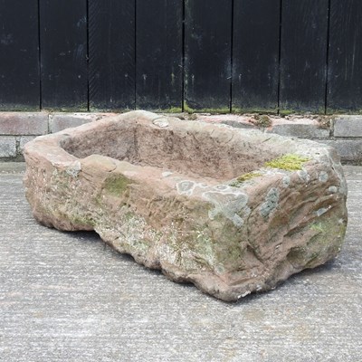 Lot 316 - A large carved stone trough