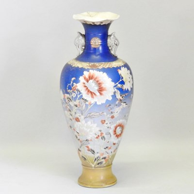 Lot 65 - A Japanese porcelain floor vase, early 20th...