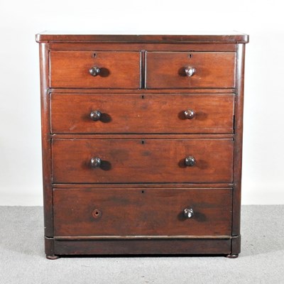 Lot 299 - A Victorian chest of drawers, on a plinth base