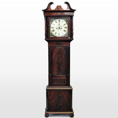 Lot 90 - A 19th century mahogany cased longcase clock,...