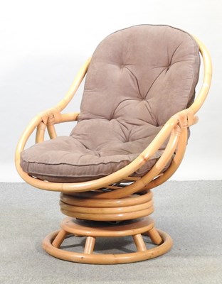 Lot 753 - A 1960's Angrave's Invincible bamboo revolving rocking chair