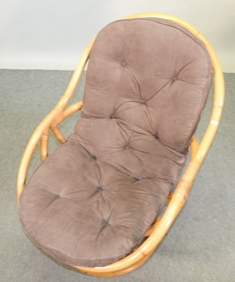 Lot 753 - A 1960's Angrave's Invincible bamboo revolving rocking chair
