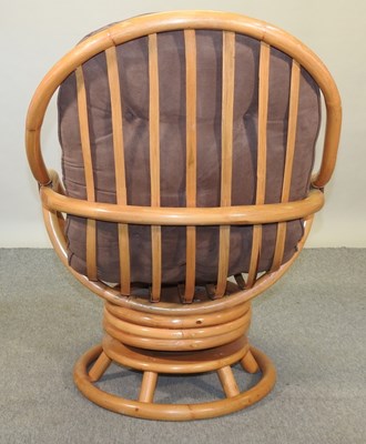 Lot 753 - A 1960's Angrave's Invincible bamboo revolving rocking chair