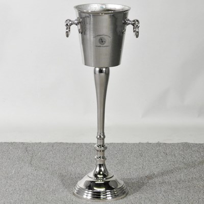 Lot 227 - A floor standing metal wine cooler