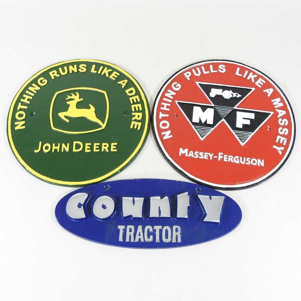 Lot 526 - A modern Massey Ferguson sign, together with