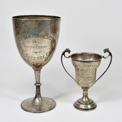 Lot 25 - A Victorian silver trophy cup, of pigeon...