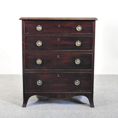 Lot 562 - A 19th century mahogany chest, of small...