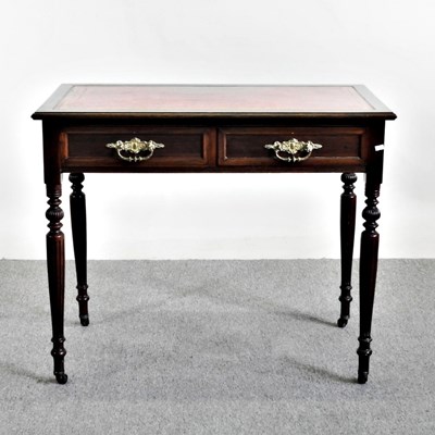 Lot 527 - An Edwardian writing table, with an inset...