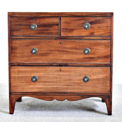 Lot 139 - A 19th century mahogany chest of drawers, on...