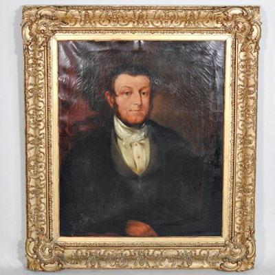 Lot 40 - English school, 19th century, portrait of a...