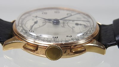 Lot 59 - A Breitling 18 carat rose gold cased vintage gentleman's chronograph wristwatch