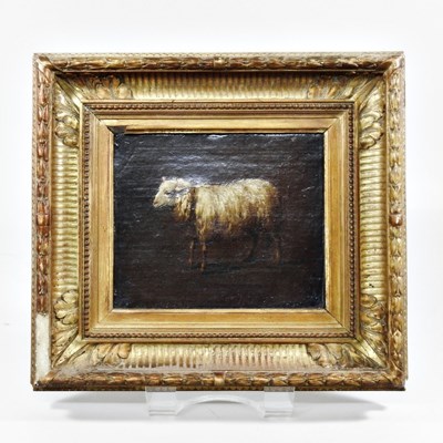 Lot 3 - French school, 19th century, a sheep, oil on...