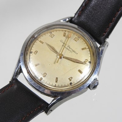 Lot 53 - A Girard-Perregaux steel cased vintage gentleman's wristwatch