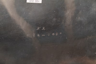 Lot 36 - A pierced silver tray, 19th century, of...