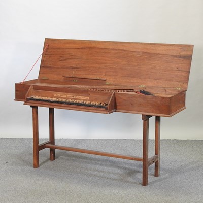 Lot 500 - A 1940's hardwood cased harpsichord