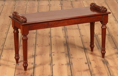 Lot 138 - A mahogany window seat, contemporary, standing...