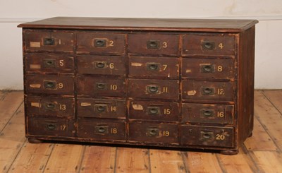 Lot 325 - A vintage low chest/coffee table, containing...