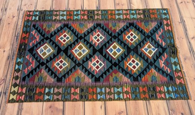 Lot 124 - A Maimana kilim rug, 153 x 102cm