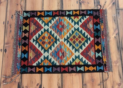 Lot 121 - A Maimana kilim rug, 81 x 59cm