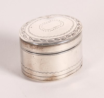 Lot 32 - A George III silver nutmeg grater, of oval...