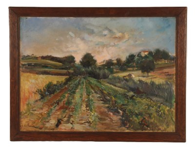 Lot 192 - Spanish School, 20th century, rural landscape,...