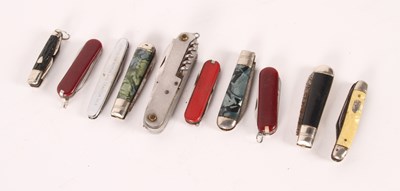 Lot 360 - A collection of ten various penknives