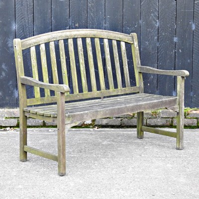 Lot 178 - A wooden garden bench