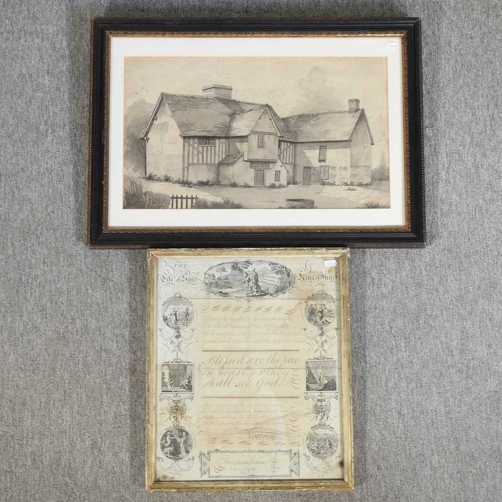 Lot 179 - English school, 18th century, script inscribed Thomas James 1787