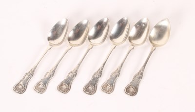 Lot 143 - A set of six Scottish silver King's pattern...