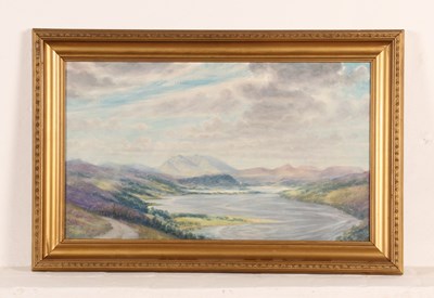 Lot 544 - English School (20th century), mountain...