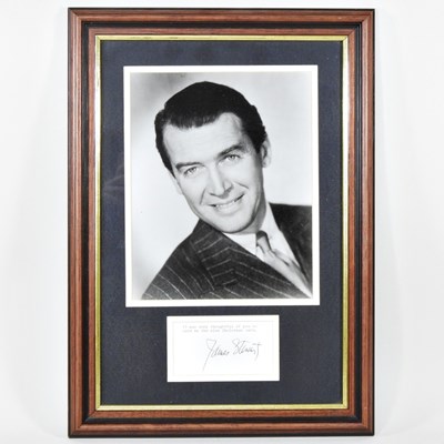 Lot 180 - James Stewart, portrait image, framed and...