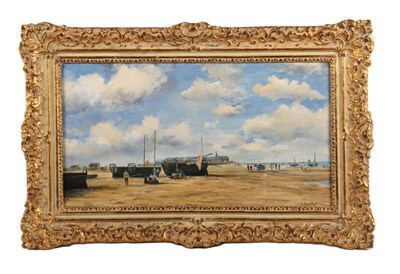 Lot 40 - T Eldridge (20th century), Norfolk beach scene,...