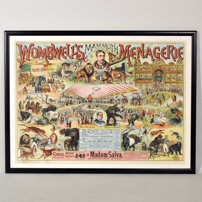 Lot 158 - A 19th century circus poster for Wombwell's...