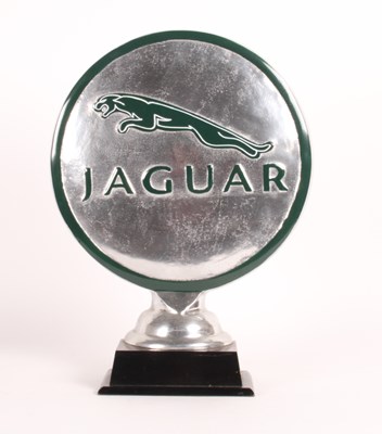 Lot 108 - A metal Jaguar cars advertising sign, 20th...