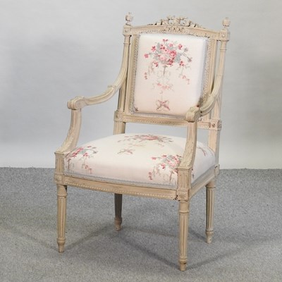 Lot 510 - A 19th century French fauteuil