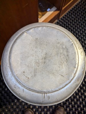 Lot 82 - A large metal milk churn, inscribed...