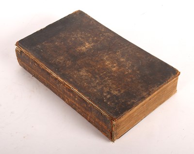 Lot 186 - A George III tan leather bound Holy Bible,...