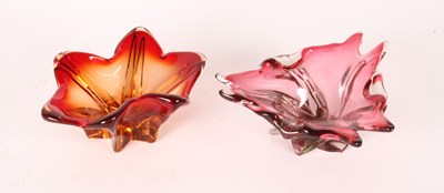 Lot 46 - Two coloured art glass bowls, 20th century,...