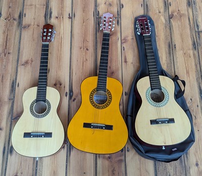 Lot 320 - Three half size nylon strung acoustic guitars